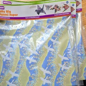 Blue and Green Origami Paper